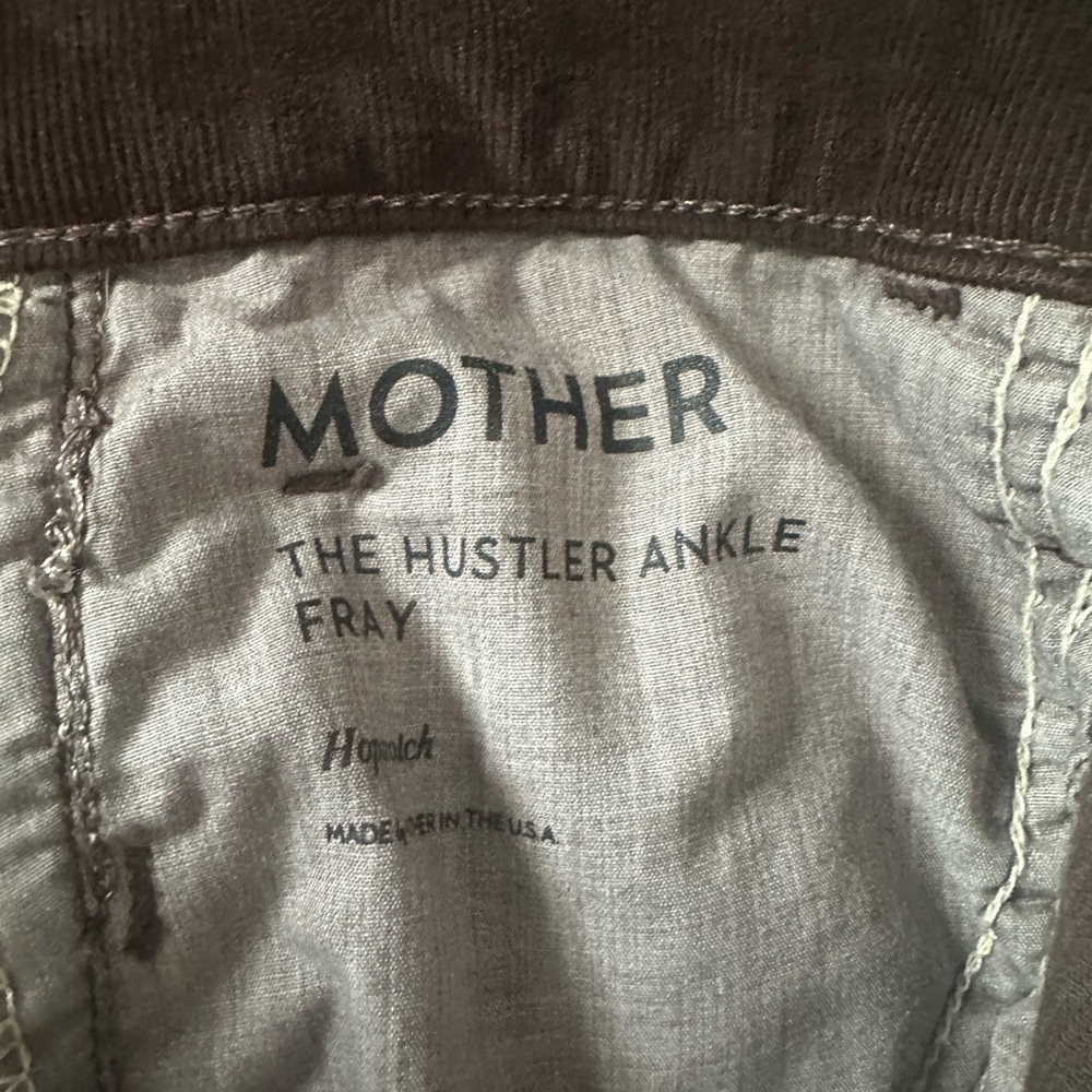 Mother The Hustler Ankle Fray Dark BrownCorduroy Jeans - Picture 5 of 6
